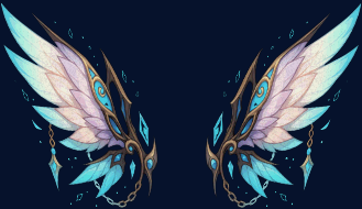 Aquamarine Crystal Wings
