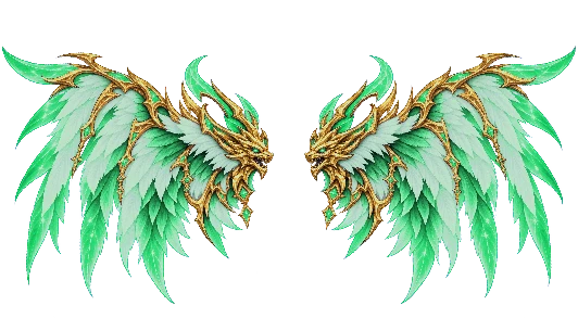 Celestial Dragon Wings Green